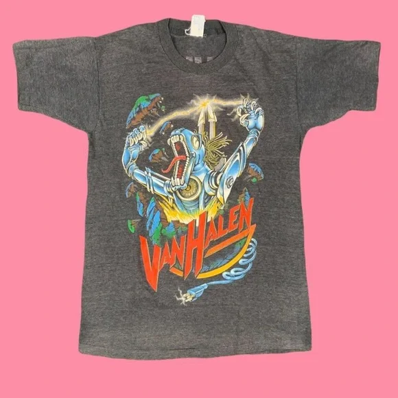 Vintage 1986 Van Halen Kicks Ass graphic band tshirt - Picture 2 of 3